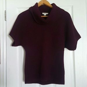 Coldwater Creek burgandy shimmer sweater Sz Small